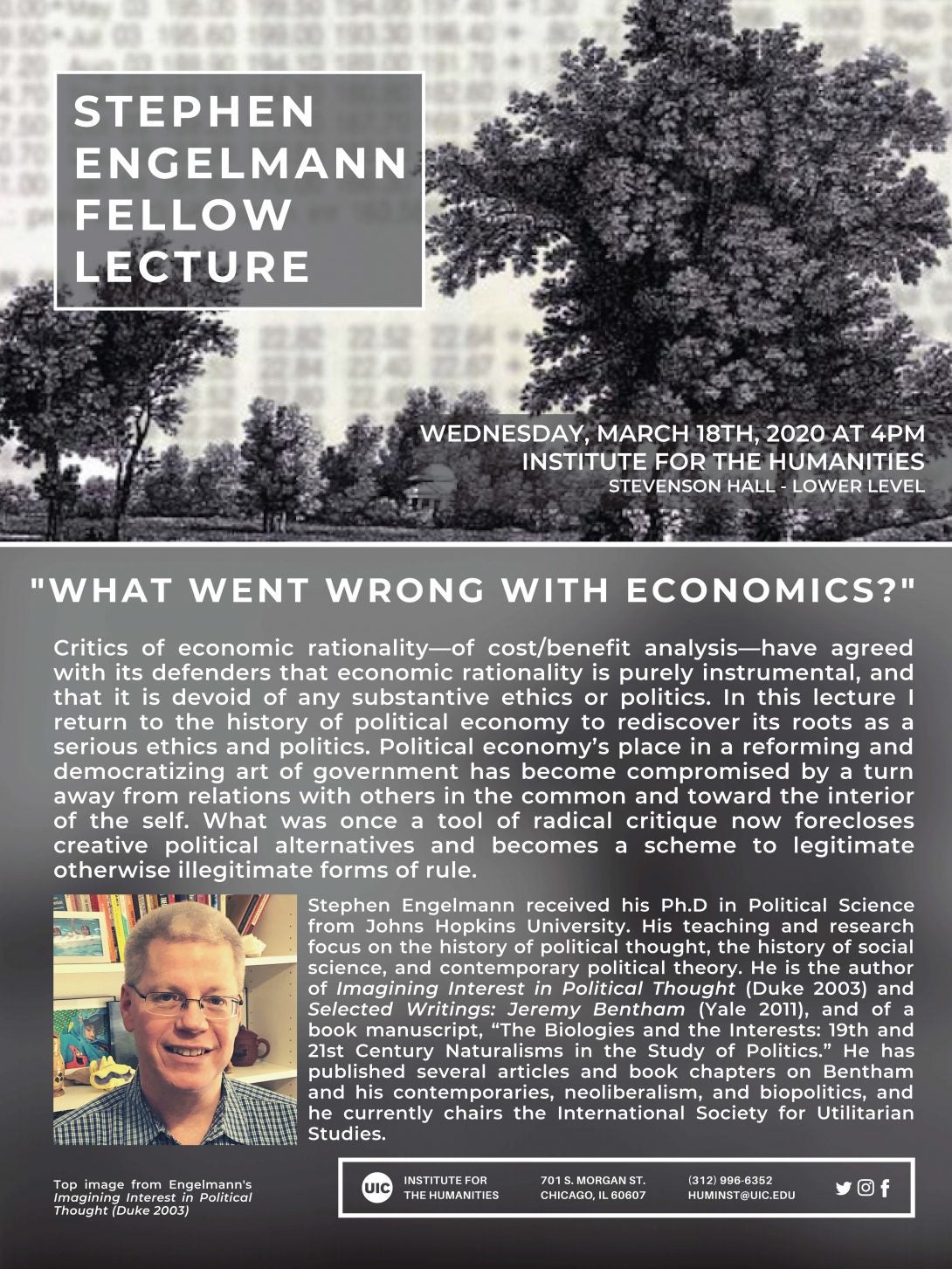 Stephen Engelmann Fellow Lecture Flyer