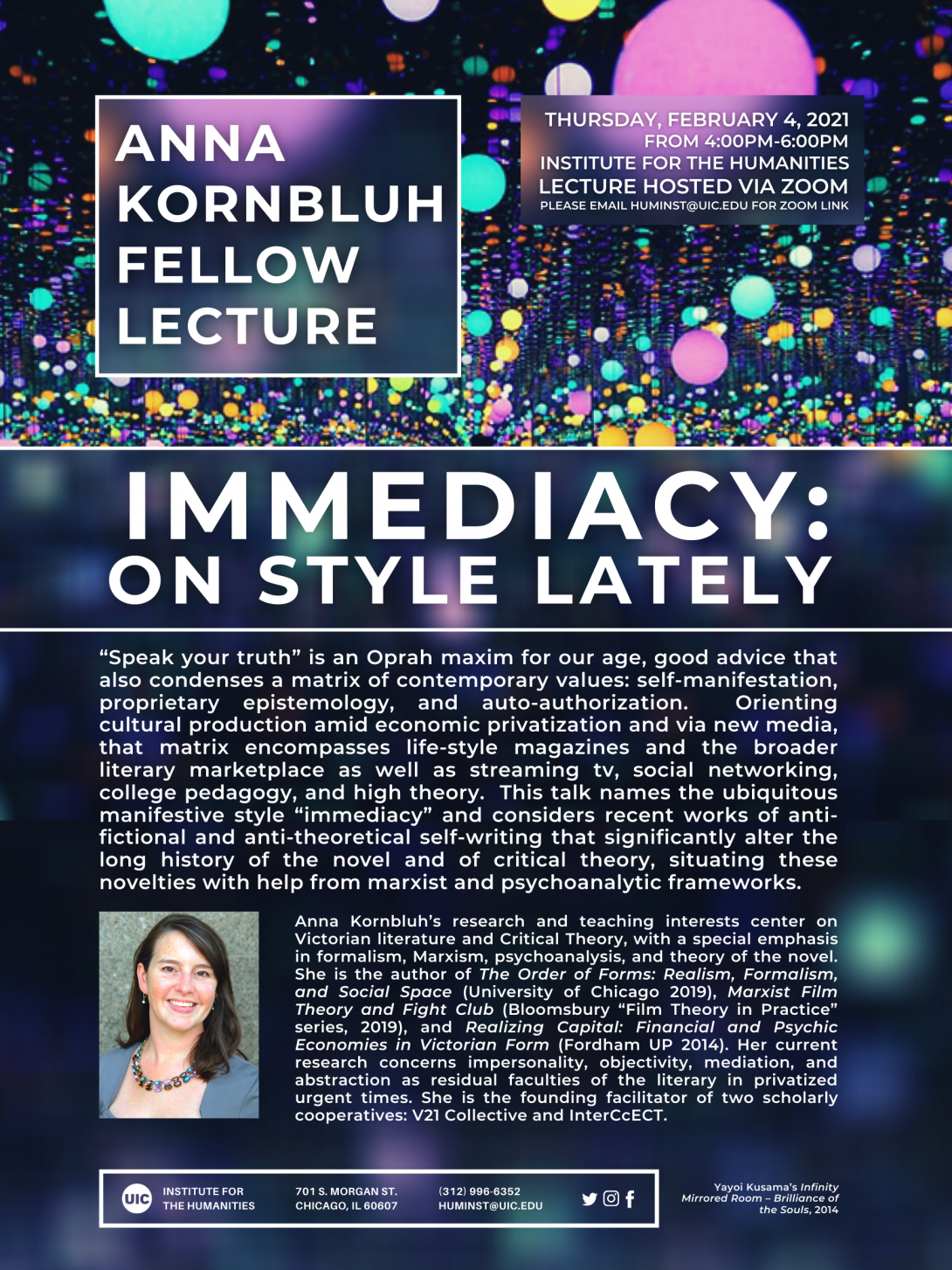 Kornbluh Fellow Lecture Flier